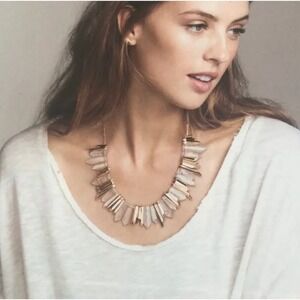 Stella & Dot Rebel Stone Crystal Statement Necklace